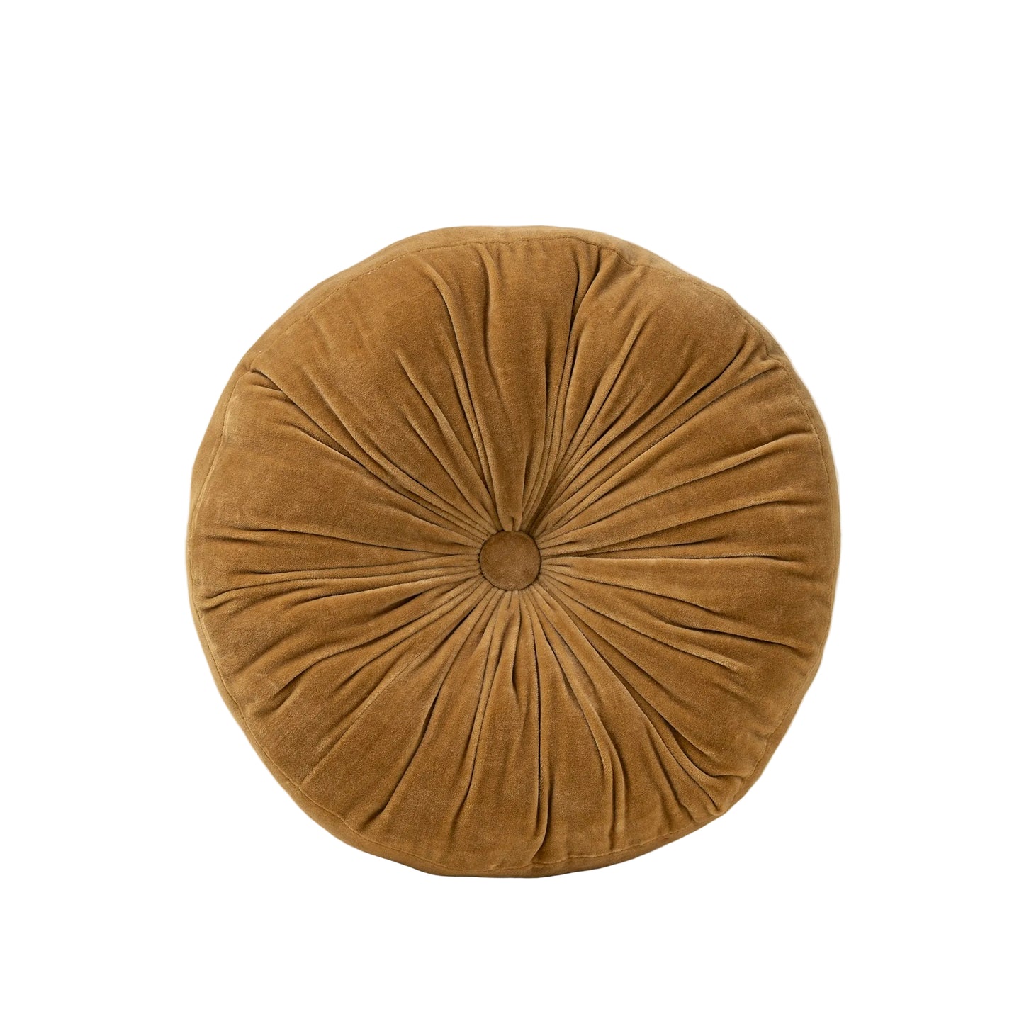 Velvet Tuft Round Cushion, Gold