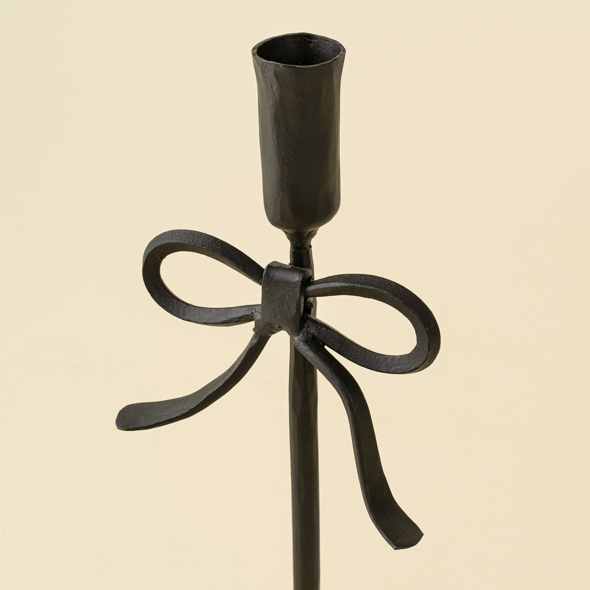 Bow Forged Candlestick L, Black