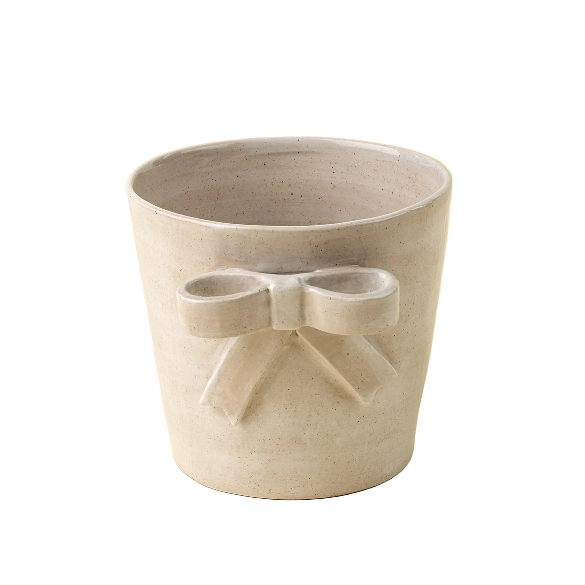 Stoneware Bow Pot L