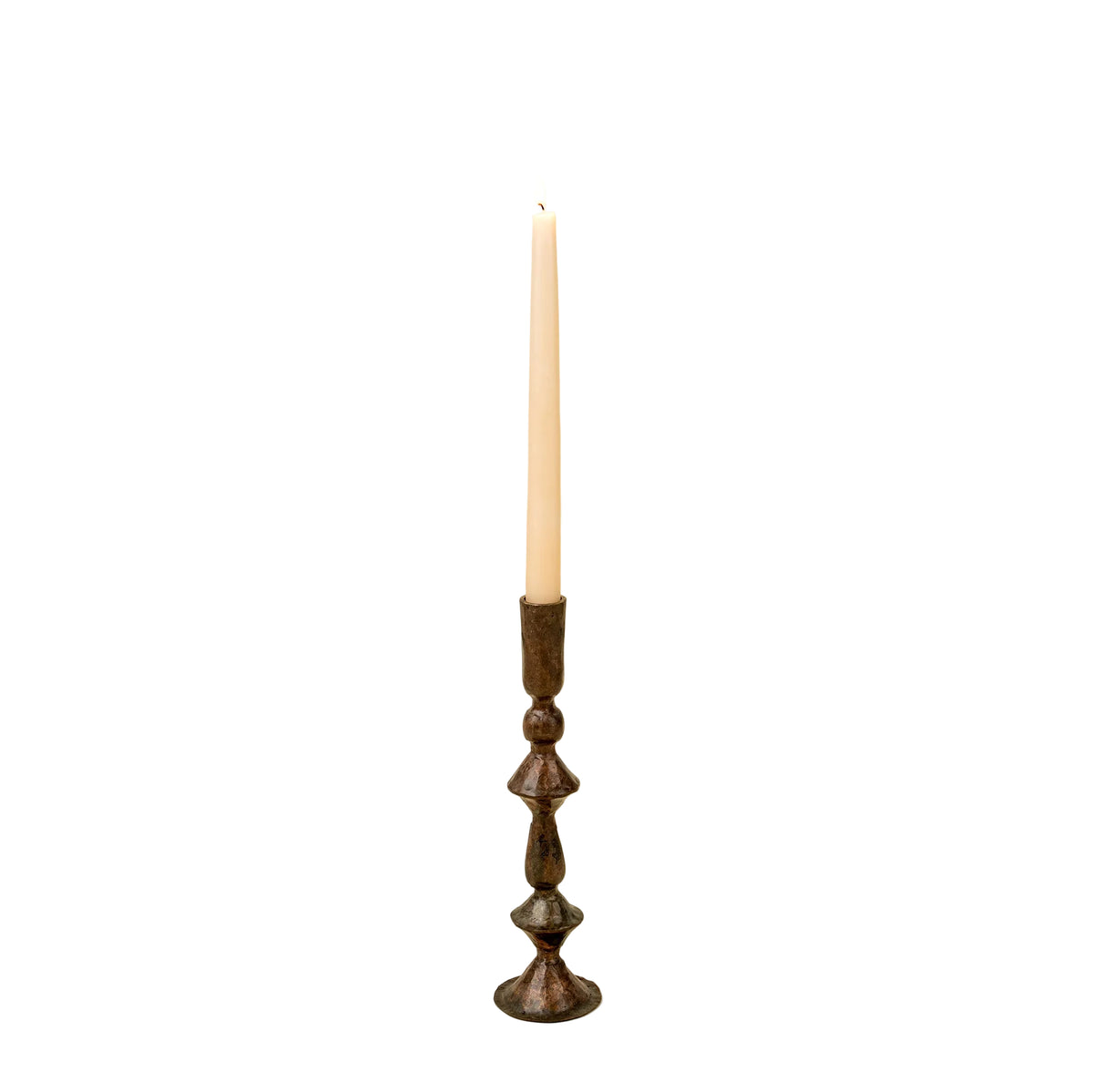 Petra Forged Candlestick S, Rustic Brass