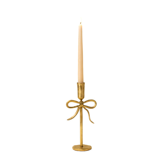 Bow Forged Candlestick M, Gold