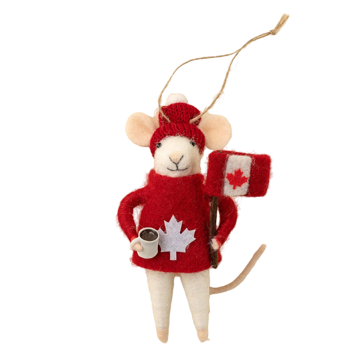 Cozy Canuck Mouse Holiday Ornament