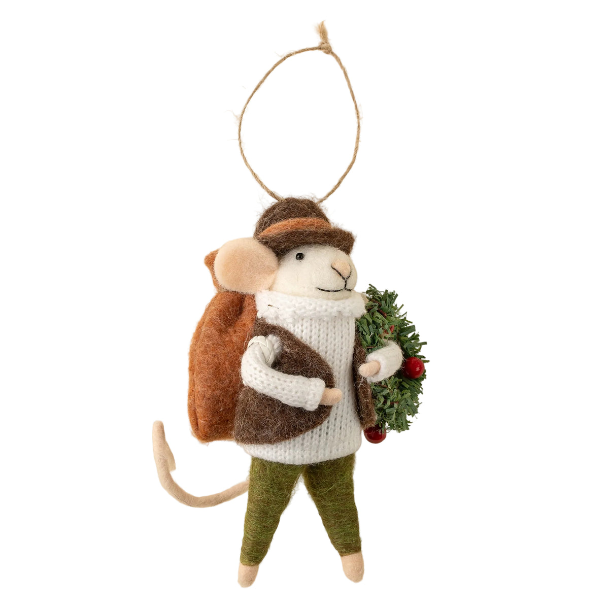 Evergreen Edgar Mouse Holiday Ornament