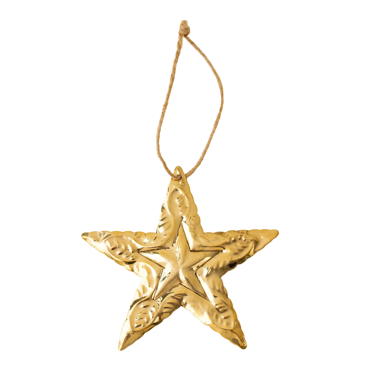 Gilded Press Holiday Ornament, Star