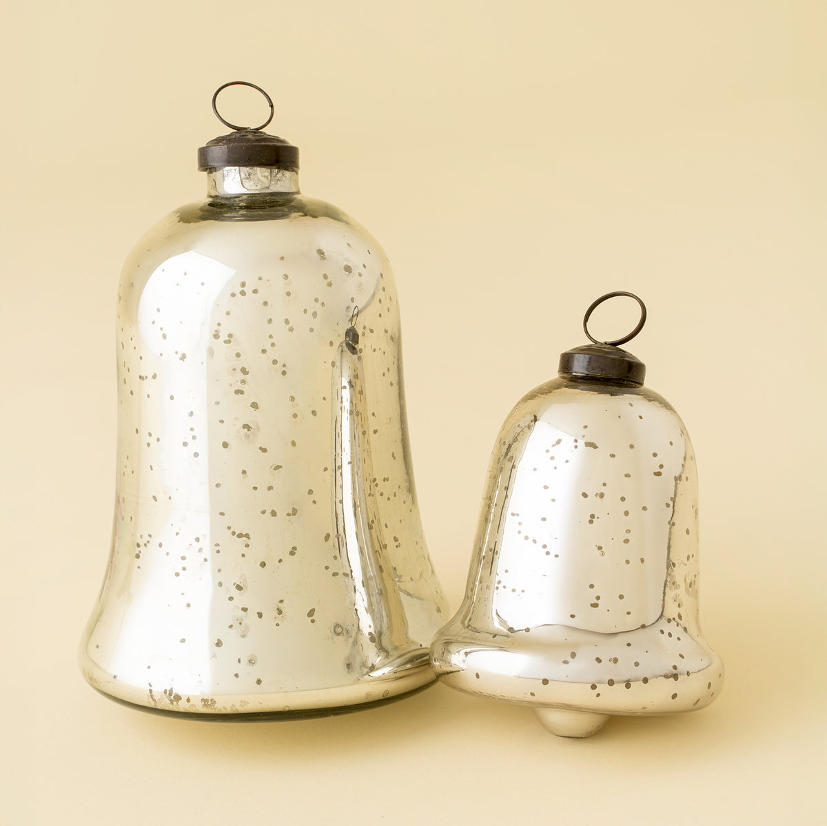 Gold Glass Bell Ornament L