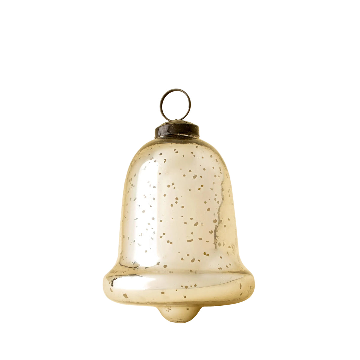 Gold Glass Bell Ornament L