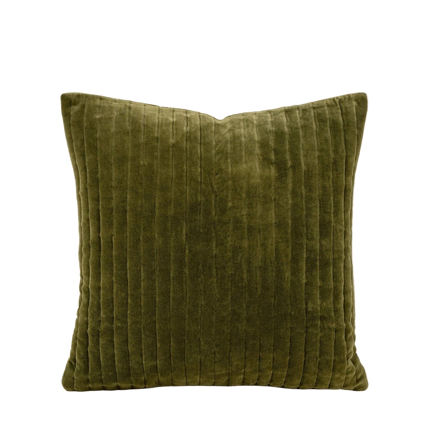 20x20 Velvet Stripe Pillow, Moss