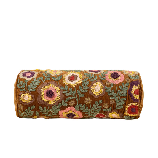 Wildflower Velvet Bolster