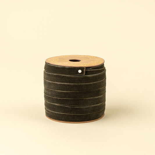 Deep Green Velvet Ribbon on Spool