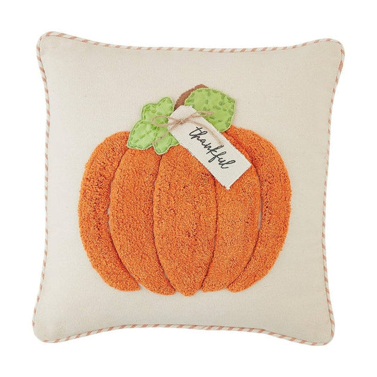 Orange Tufted Pumpkin Pillow