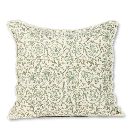 Green Floral 20 x 20 Pillow