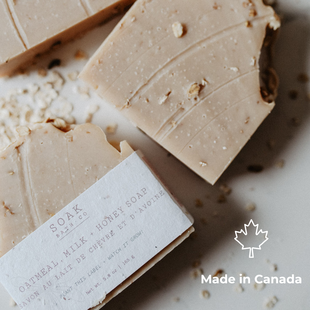 Oatmeal, Milk and Honey Soap Bar - Made in Canada