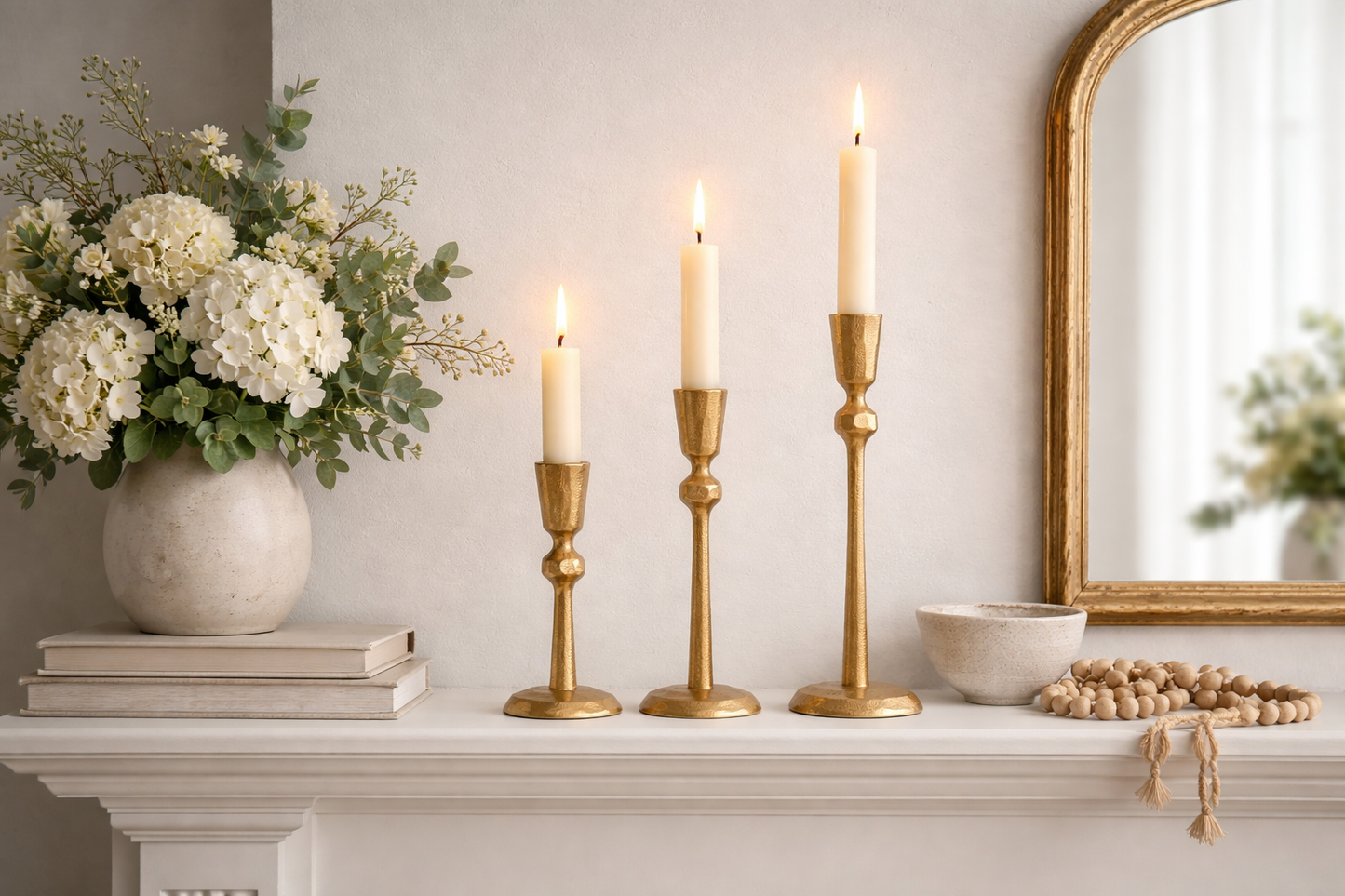 Hammered Gold Candle Sticks
