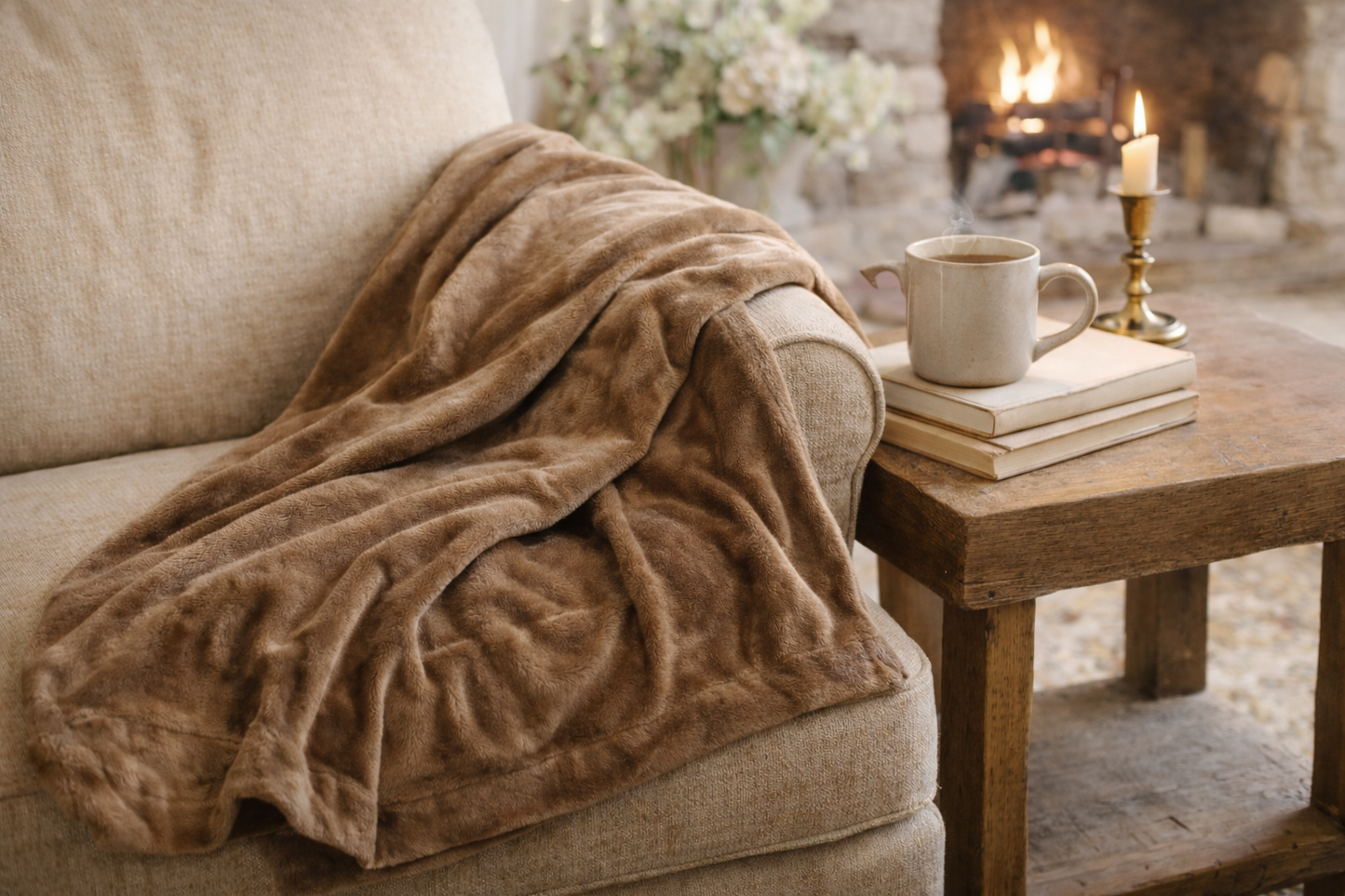 Cozy Taupe Throw