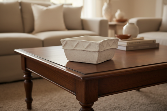 Square Paper Mache Bowl