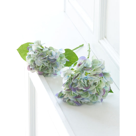 Real Touch Green & Purple Hydrangea