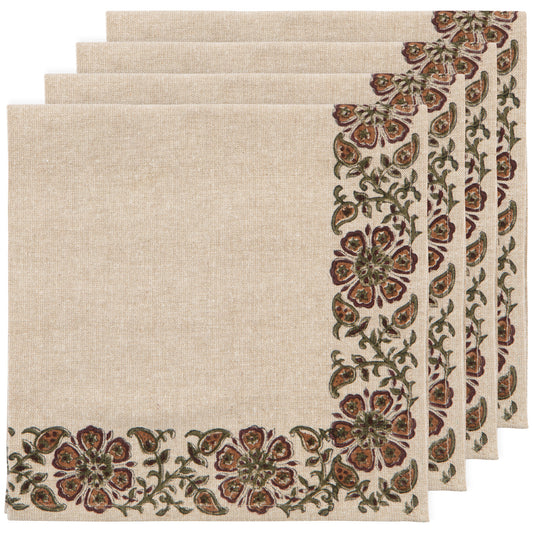 Block Print Napkins Set of 4