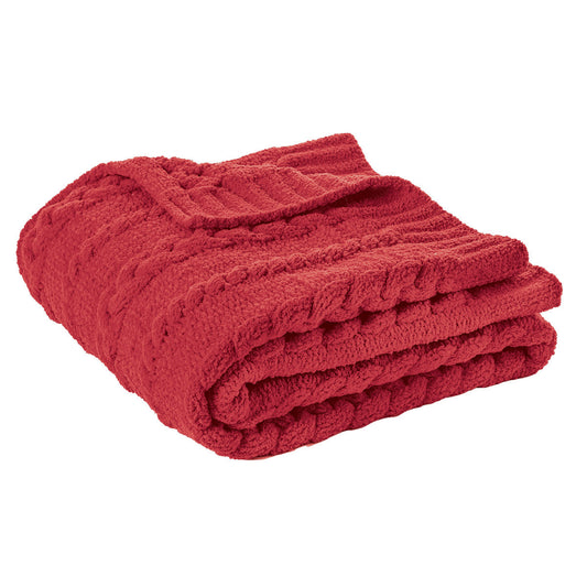 Red Knitted Throw