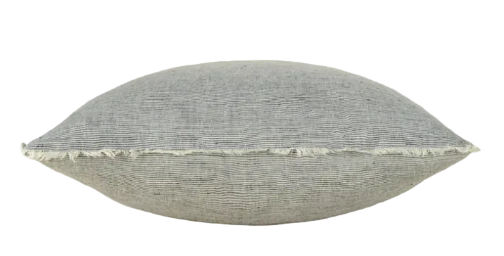 Lina Linen Pillow Navy Stripe 24x24