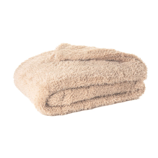 Beverly Mocha Faux Fur Throw