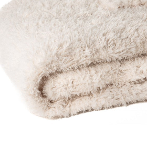 Beverly Cream Faux Fur Throw