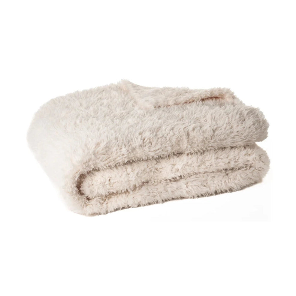 Cream Teddy Throw
