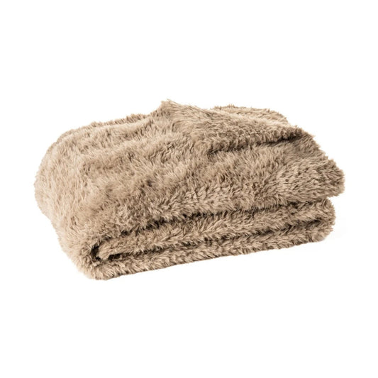 Taupe Teddy Throw