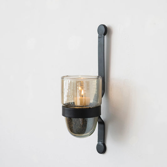 Iridescent Glass Wall Sconce