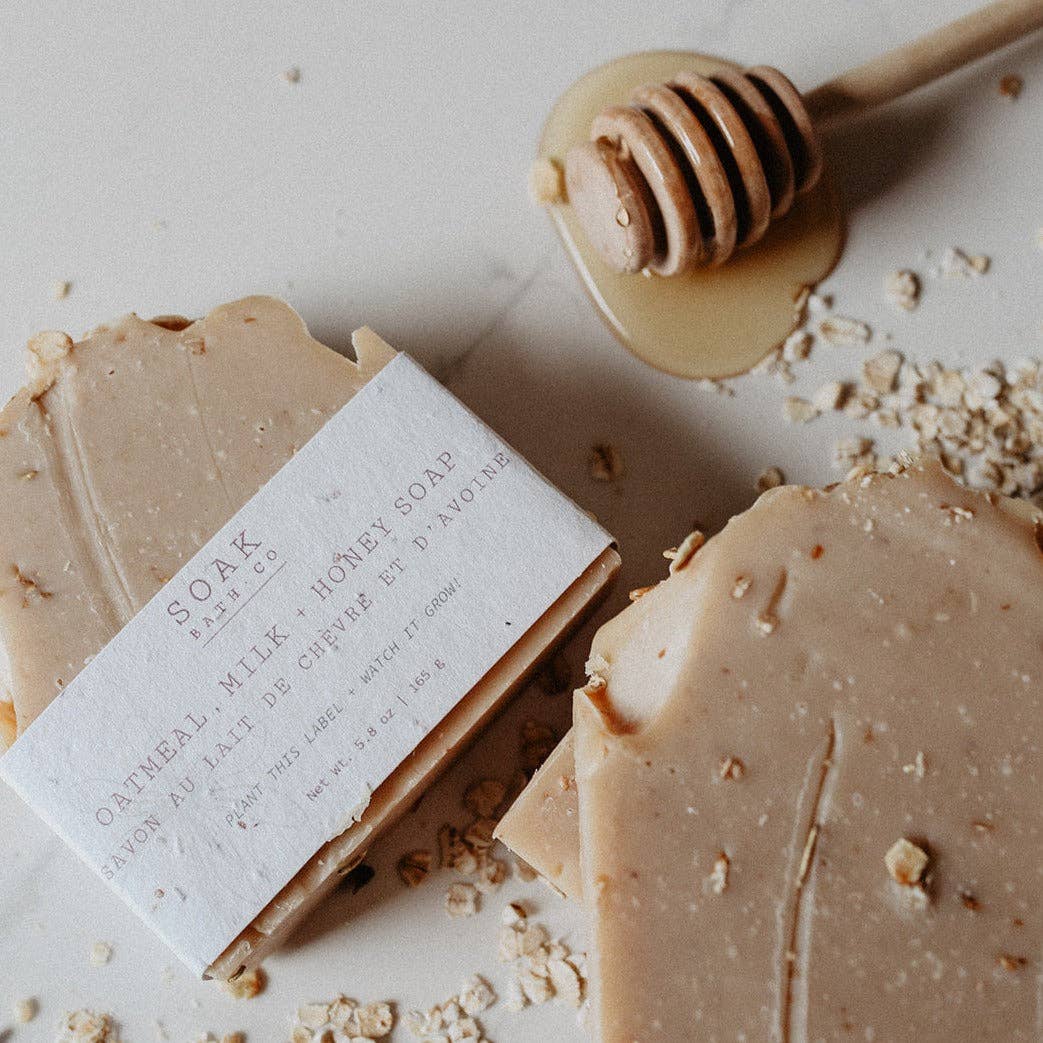 Oatmeal, Milk and Honey Soap Bar - Made in Canada