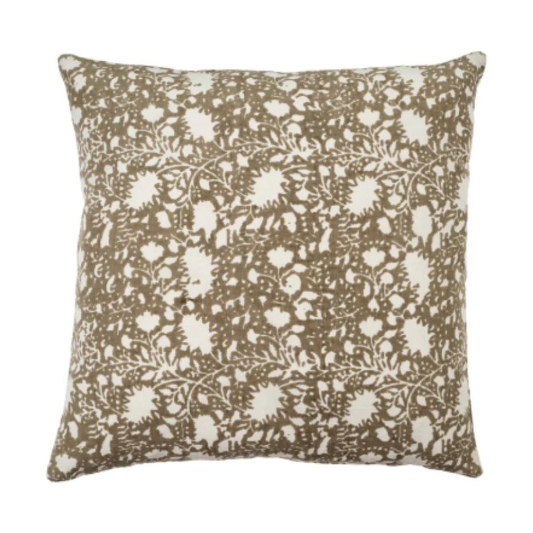 Eden Linen Pillow, Walnut 20x20