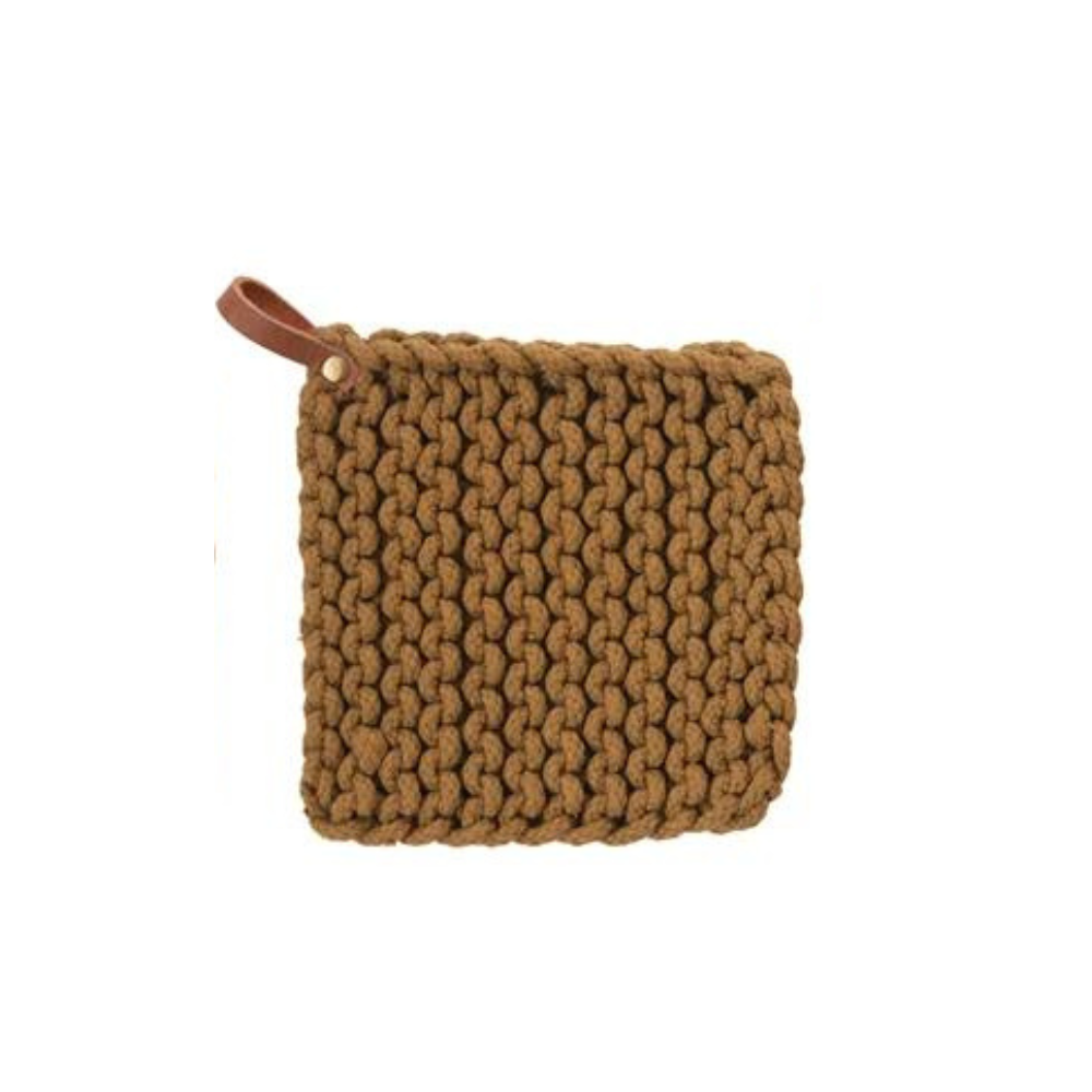 Crocheted Pot Holder, Sienna