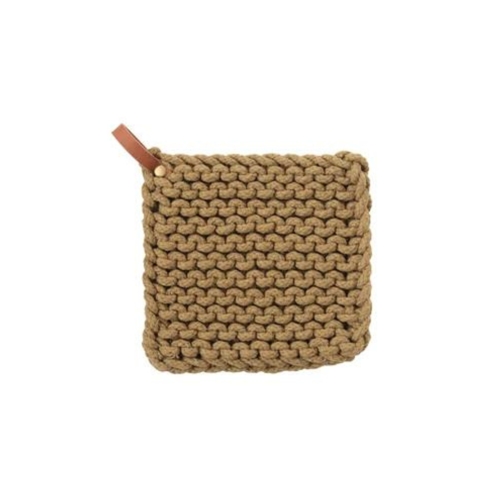 Crocheted Pot Holder, Sand