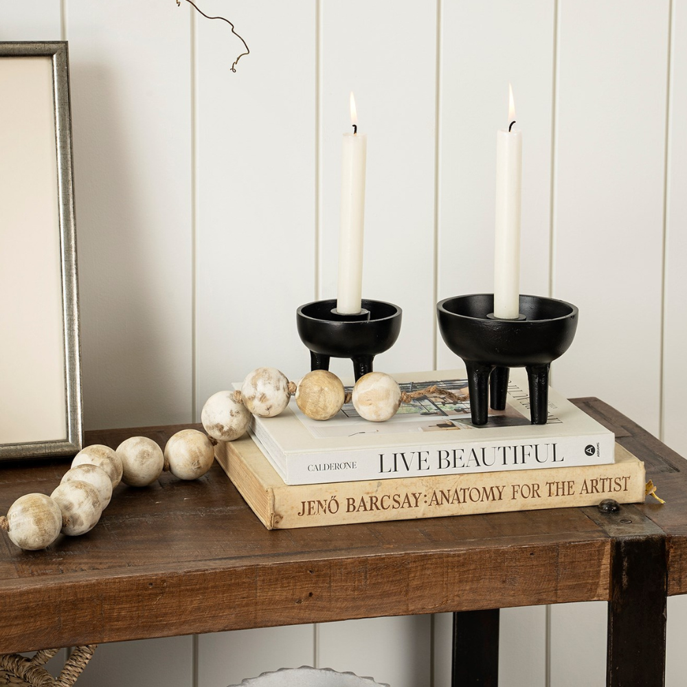 White Wood Bead Garland