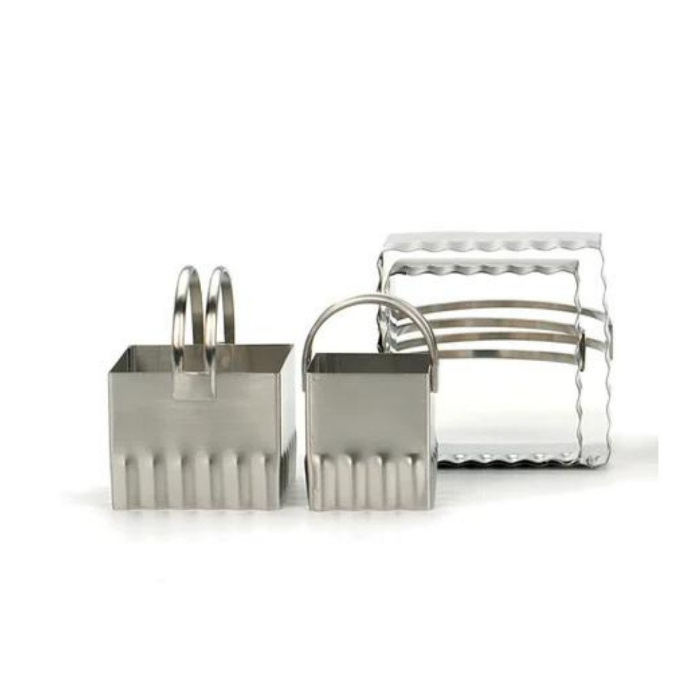 Square Rippled Biscuit Cutters