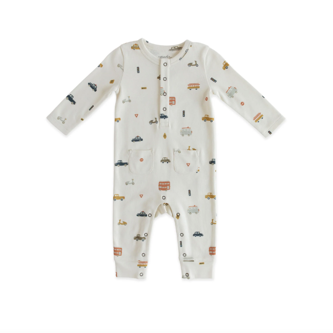 Rush Hour Henley Patch Romper 3-6 Months