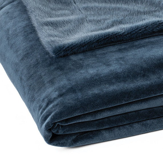 Blue Faux Fur Throw