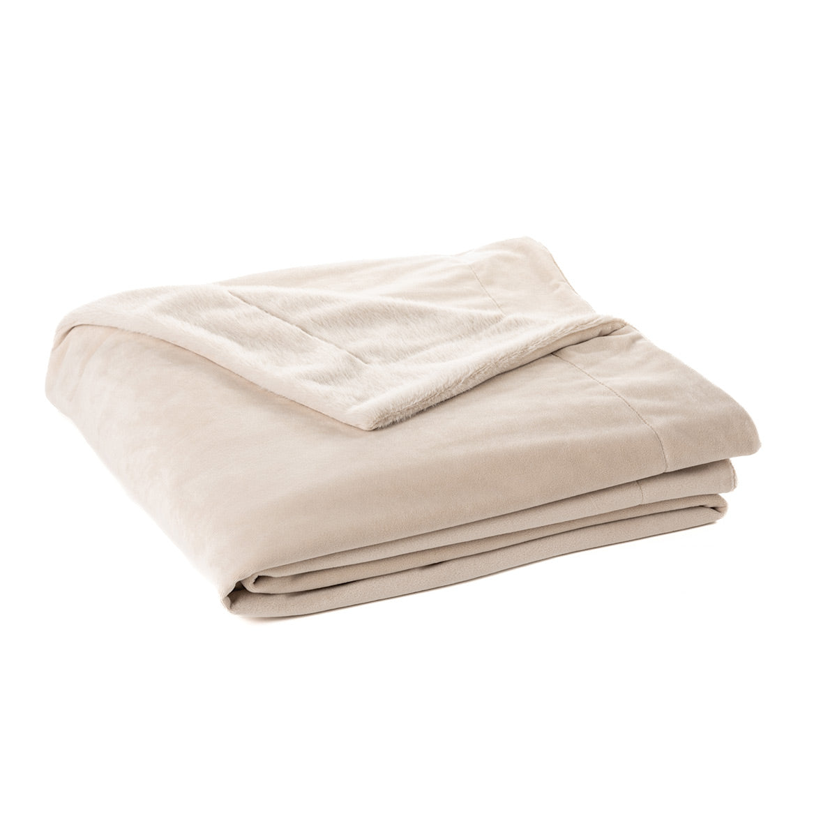 Natural Faux Fur Throw