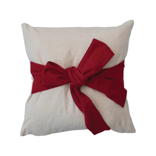 Red Bow Pillow