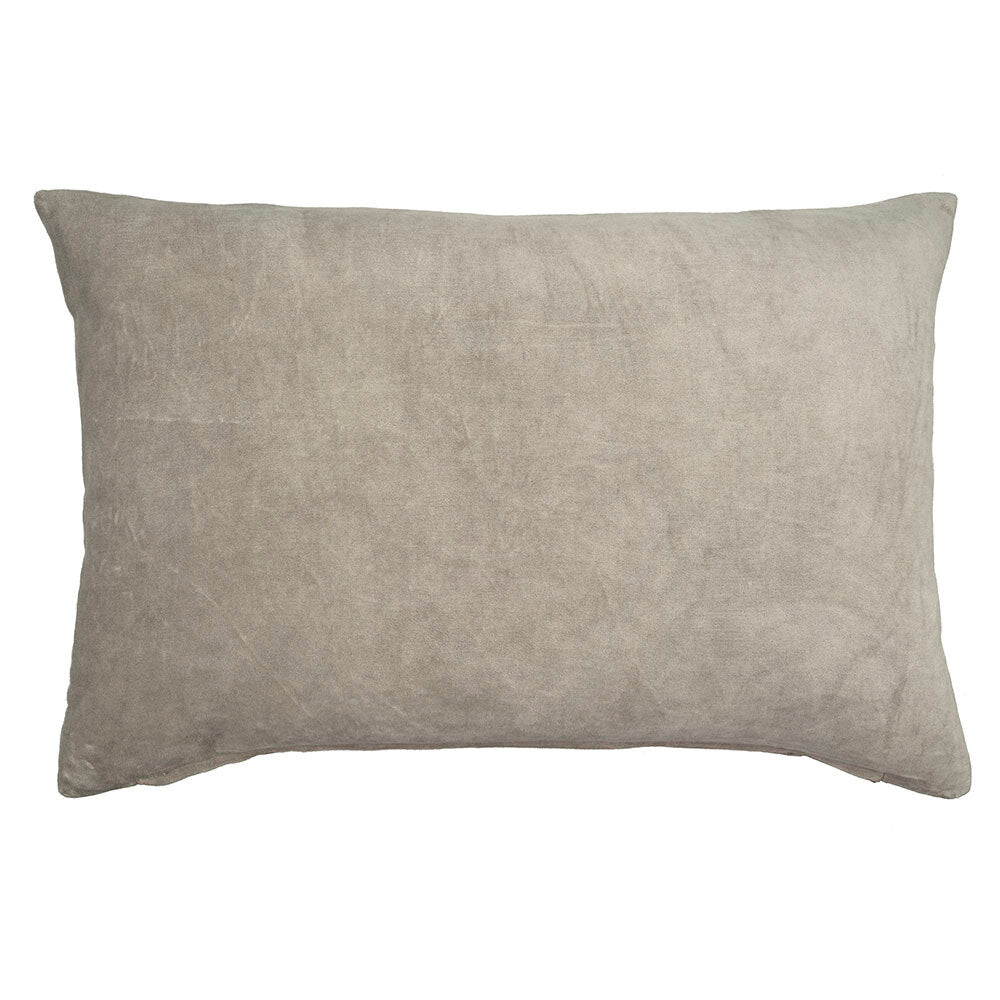 Vera Velvet Pillow, Dove Grey