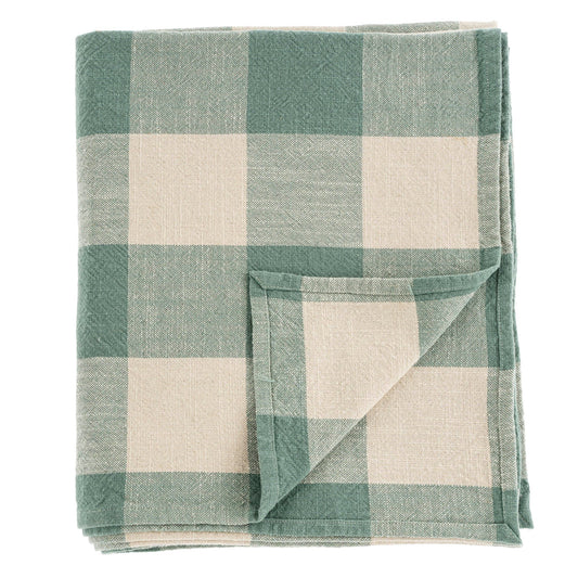 Salinas Gingham Tablecloth Turquoise
