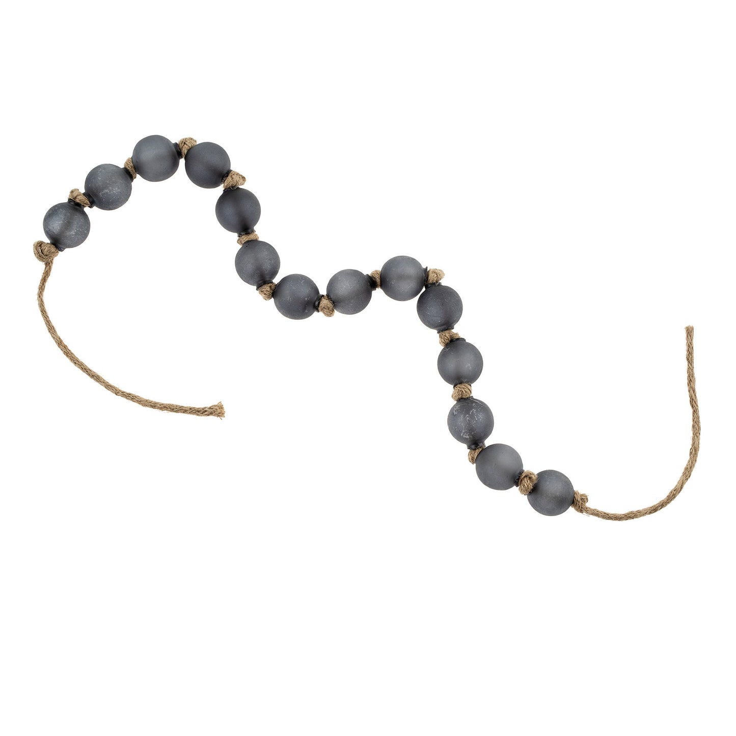 Beach Glass Beads, Frosted Black