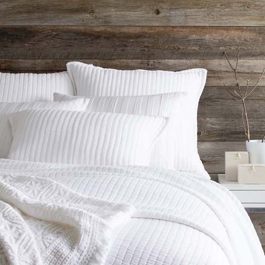 Boyfriend White Matelassé Queen Coverlet