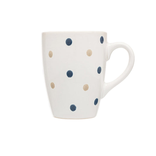Blue & Beige Spot Mug