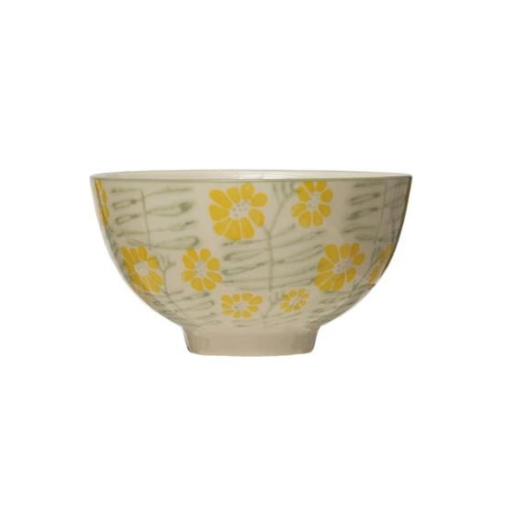 Daisy Flower Stamped Bowl