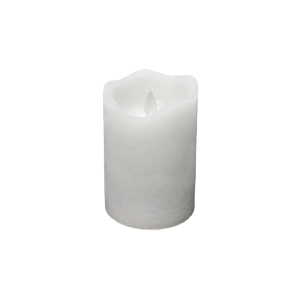 Rustic White LED Candle 3x5