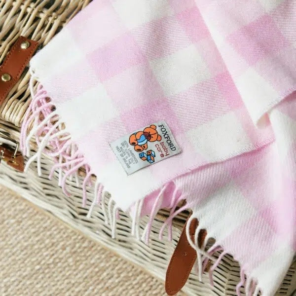 Pink Check Baby Blanket