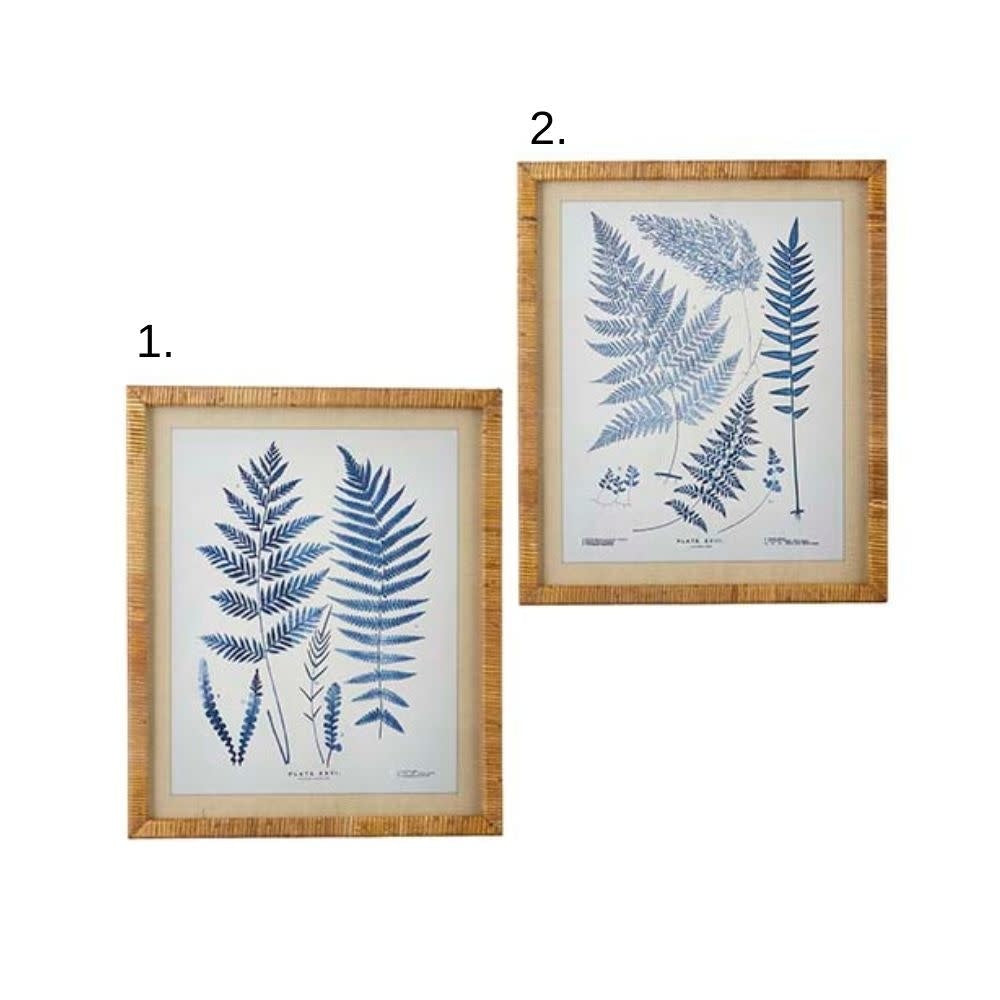 Framed Blue Fern Prints (Multiple Options)