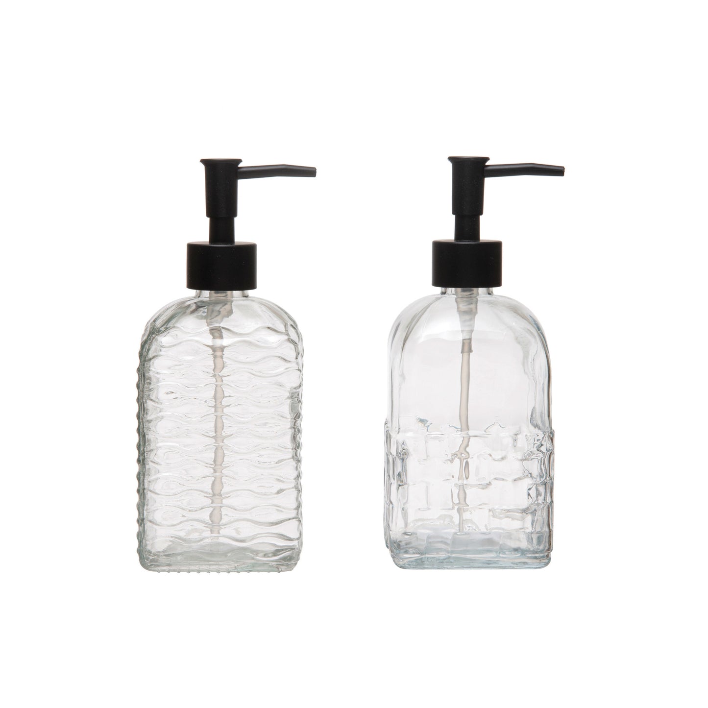 Embossed Glass Soap Dispenser (Multiple Options)