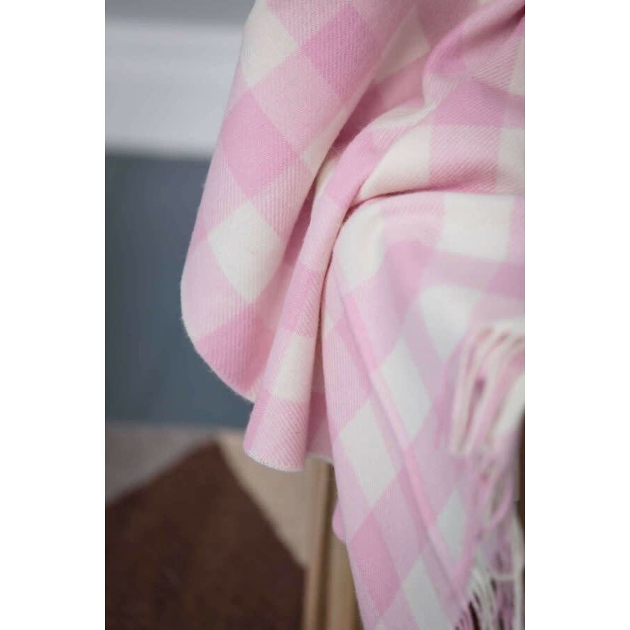 Pink Check Baby Blanket